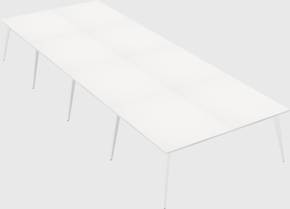 Shared rectangular office desk system