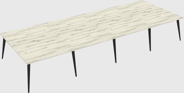 Shared rectangular office desk system