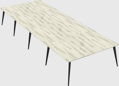 Shared rectangular office desk system
