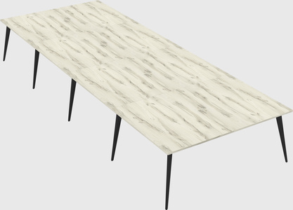 Shared rectangular office desk system