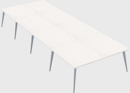 Shared rectangular office desk system