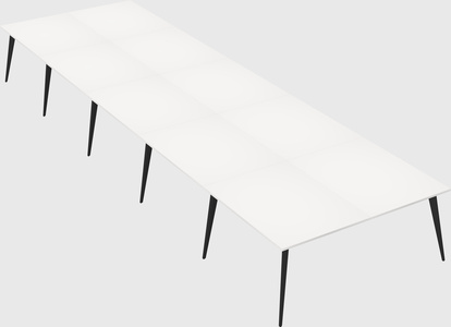 Shared rectangular office desk system