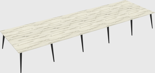 Shared rectangular office desk system