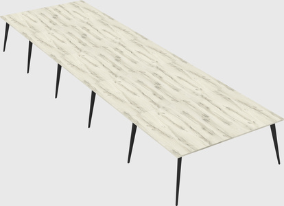 Shared rectangular office desk system