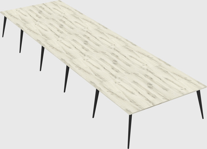 Shared rectangular office desk system