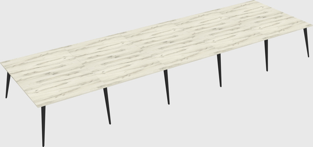 Shared rectangular office desk system
