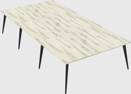 Shared rectangular office desk system