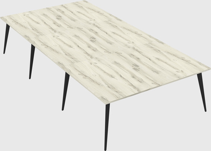 Shared rectangular office desk system