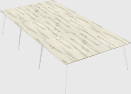 Shared rectangular office desk system