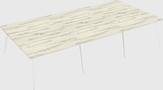 Shared rectangular office desk system