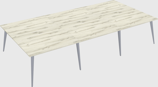 Shared rectangular office desk system