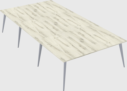 Shared rectangular office desk system