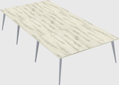 Shared rectangular office desk system