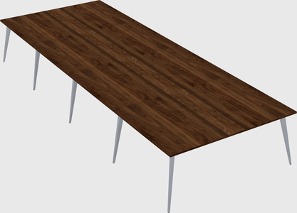 Shared rectangular office desk system