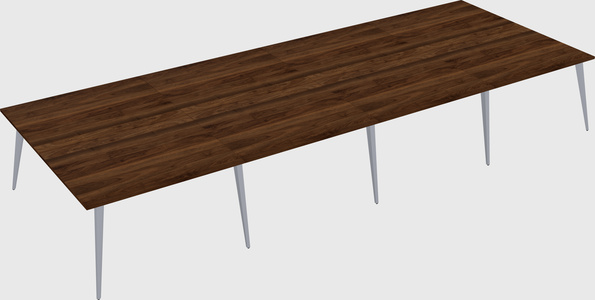 Shared rectangular office desk system