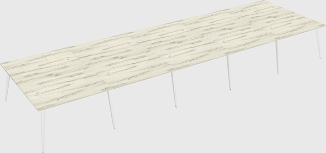 Shared rectangular office desk system