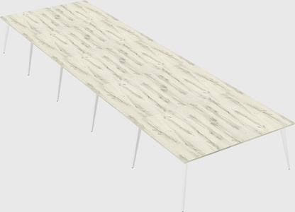 Shared rectangular office desk system