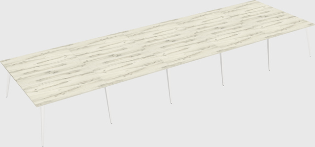 Shared rectangular office desk system