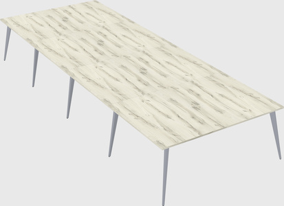 Shared rectangular office desk system