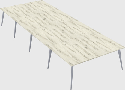 Shared rectangular office desk system
