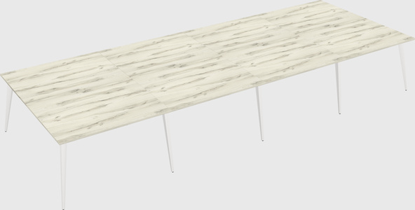 Shared rectangular office desk system