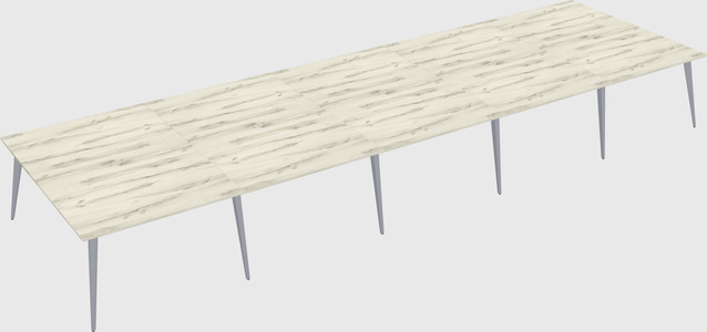 Shared rectangular office desk system