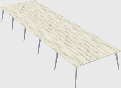Shared rectangular office desk system