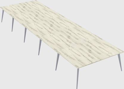 Shared rectangular office desk system