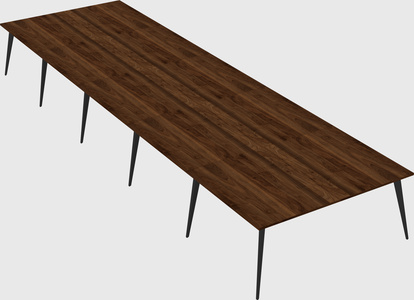 Shared rectangular office desk system