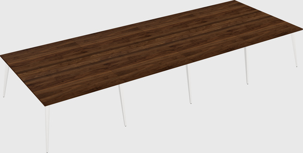 Shared rectangular office desk system
