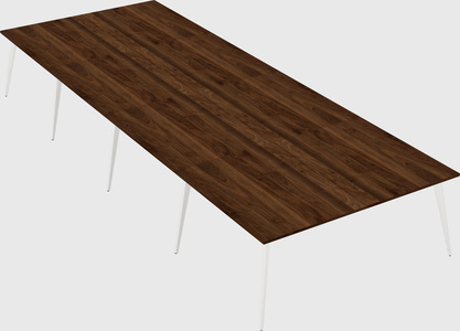 Shared rectangular office desk system