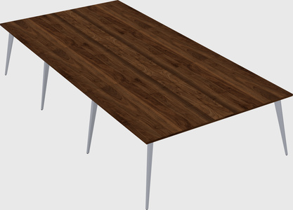 Shared rectangular office desk system
