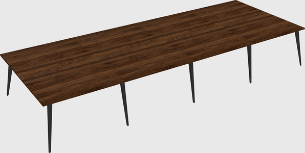 Shared rectangular office desk system