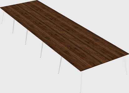 Shared rectangular office desk system
