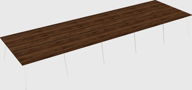 Shared rectangular office desk system