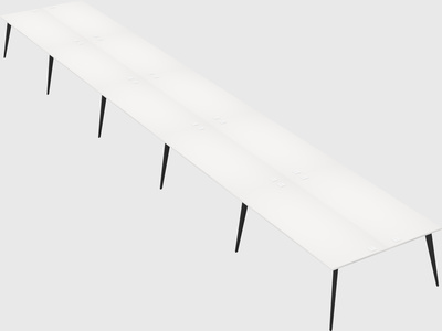 Shared rectangular office desk system