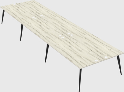 Shared rectangular office desk system
