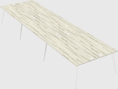 Shared rectangular office desk system