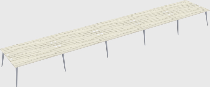 Shared rectangular office desk system