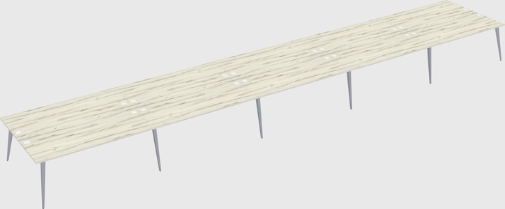 Shared rectangular office desk system