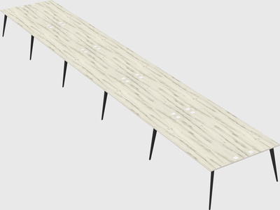 Shared rectangular office desk system