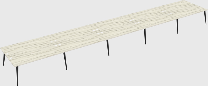 Shared rectangular office desk system
