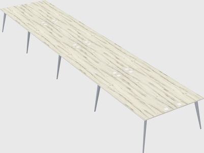 Shared rectangular office desk system