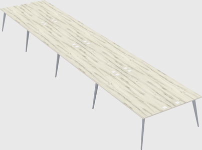 Shared rectangular office desk system
