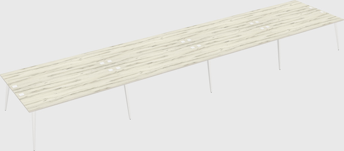 Shared rectangular office desk system