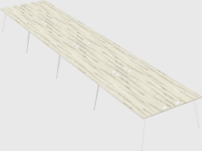 Shared rectangular office desk system
