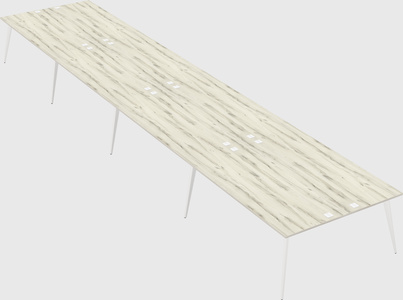 Shared rectangular office desk system