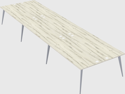 Shared rectangular office desk system