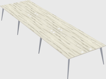 Shared rectangular office desk system