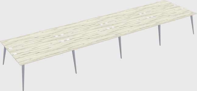 Shared rectangular office desk system